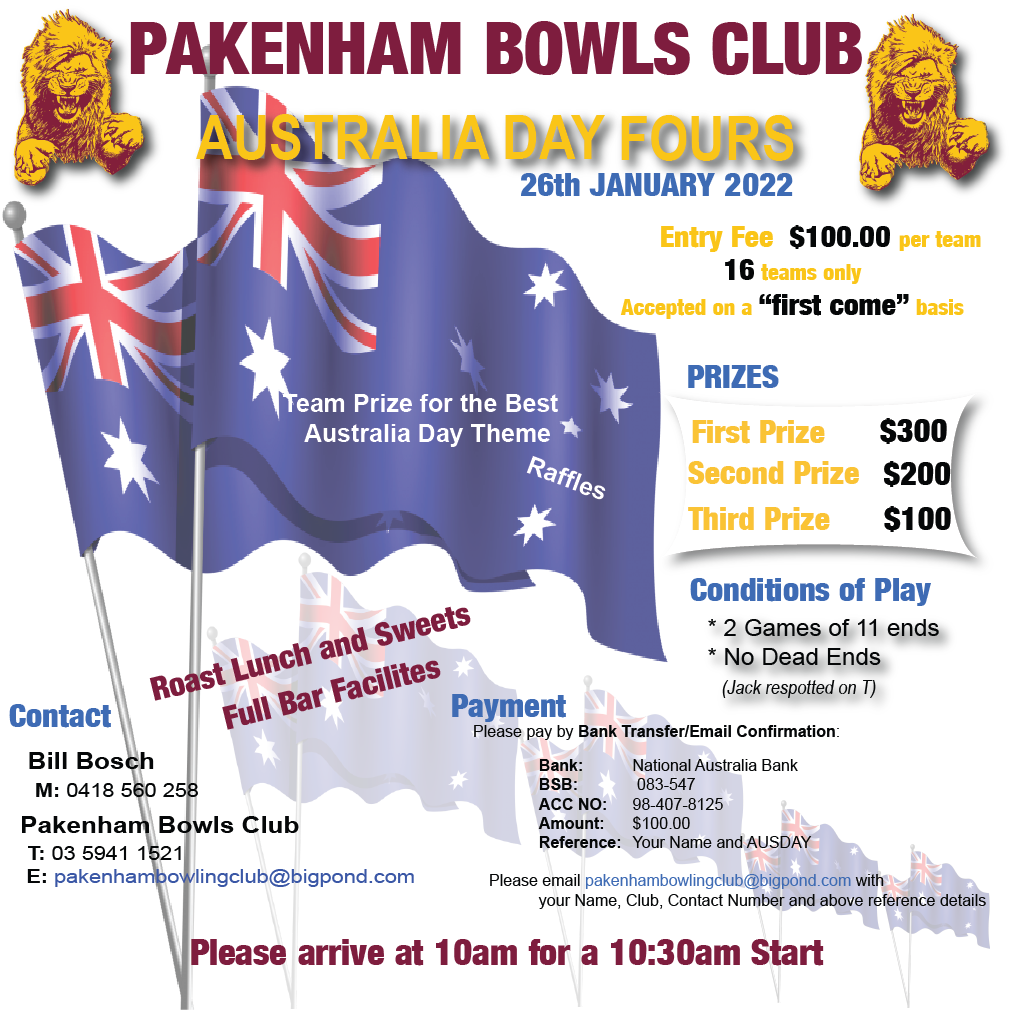 Australia Day Fours Tournament