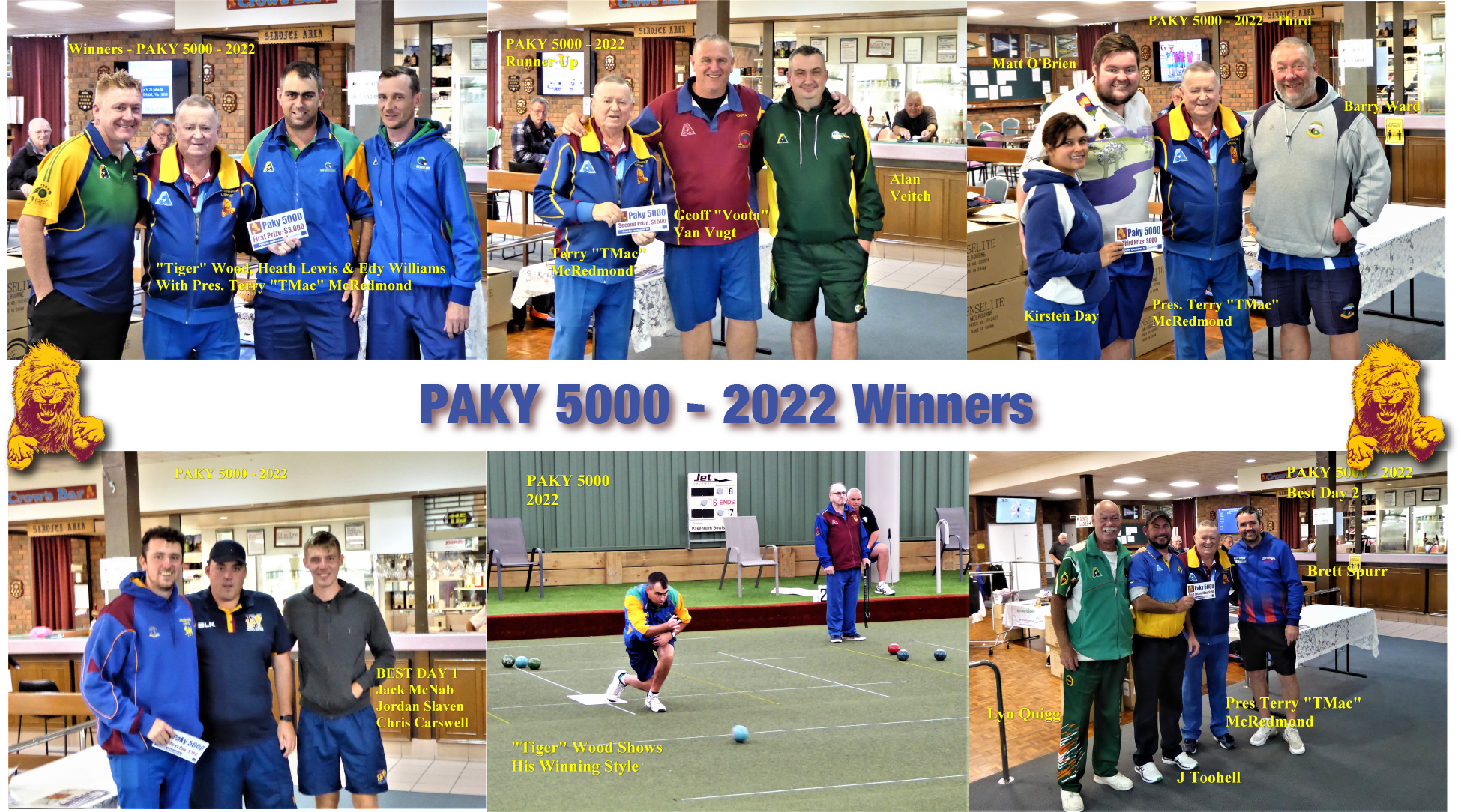 Contains the winning photos of the bowlers from the Paky 5000