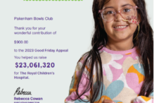 Thank you Pakenham Bowls Club. Thank you for your contribution of $900 to the 2023 Good Friday Appeal.