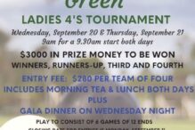 Tocumwal - Queens of the Green Ladies 4's Tournaments